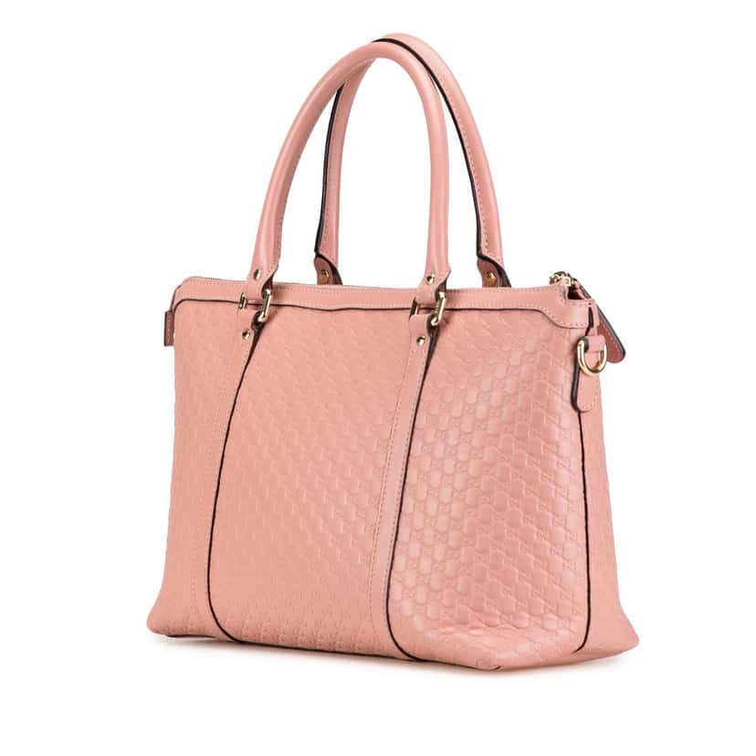 Gucci Small Microguccissima Joy Satchel Pink Leather Very good condition - Back View