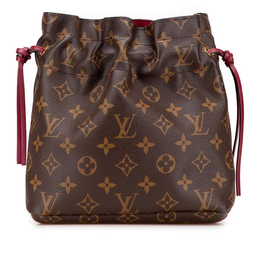 Louis Vuitton Monogram Noe Pouch Brown Canvas Very good condition - Front View