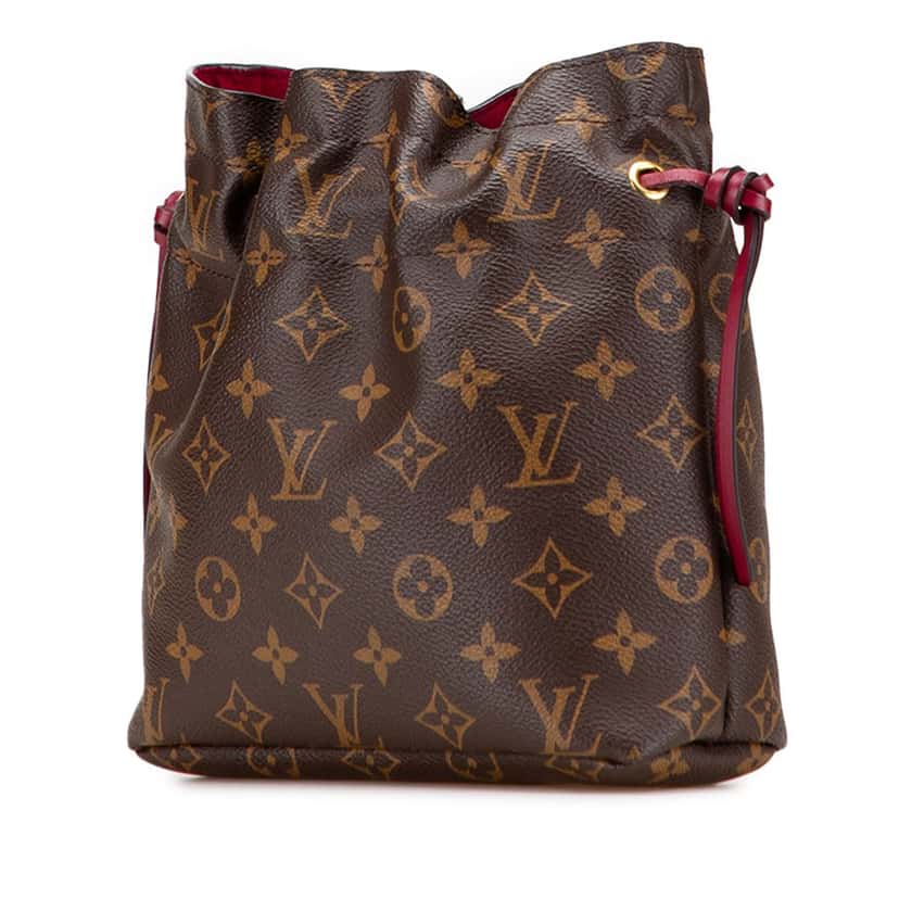 Louis Vuitton Monogram Noe Pouch Brown Canvas Very good condition - Back View