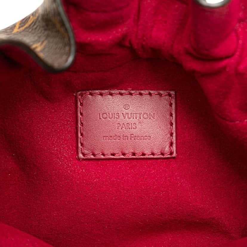 Louis Vuitton Monogram Noe Pouch Brown Canvas Very good condition - Box View