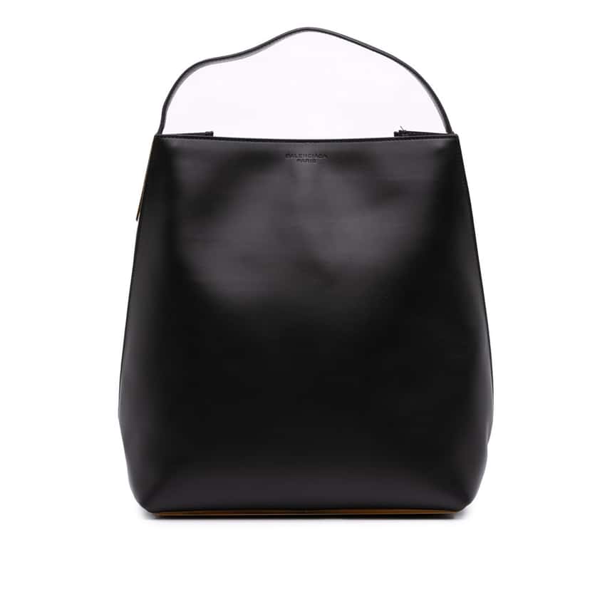 Balenciaga Leather Bucket Bag Black Leather Good condition - Front View