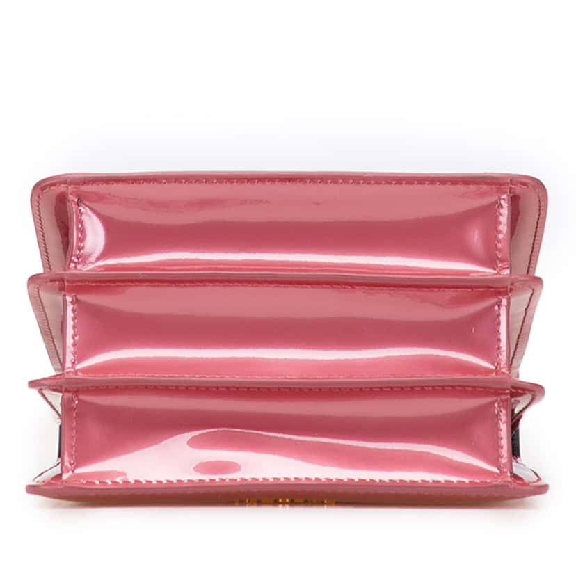 Bvlgari Patent Serpenti Forever Top Handle Satchel Pink Leather Good condition - Inside View