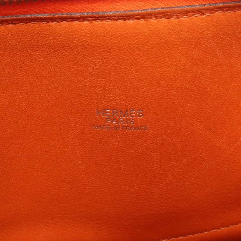 Hermès Clemence Bolide 31 Orange Leather Good condition - Box View