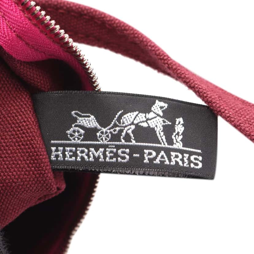 Hermès Toile Chevaux En Camouflage Beach Tote Pink Canvas Good condition - Inside View