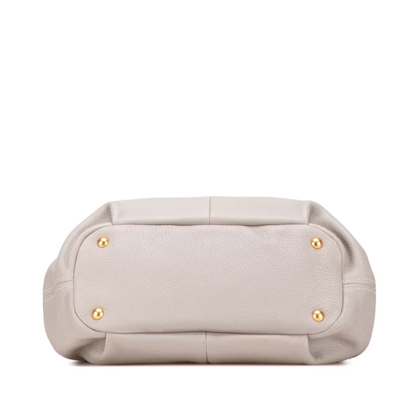 Prada Vitello Daino Open Convertible Tote Grey Leather Good condition - Inside View