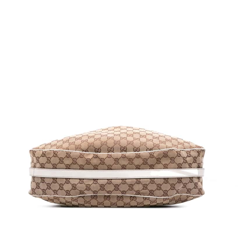 Gucci GG Canvas Web Match Ball Tote Brown Canvas Fair condition - Inside View