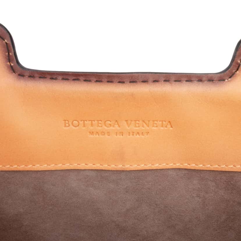 Bottega Veneta Calfskin Intreccio Border Sphere Tote Orange Leather Good condition - Box View