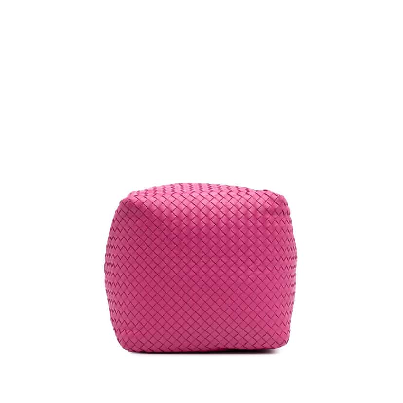 Bottega Veneta Nappa Intrecciato Cube Shoulder Bag Pink Leather Good condition - Inside View