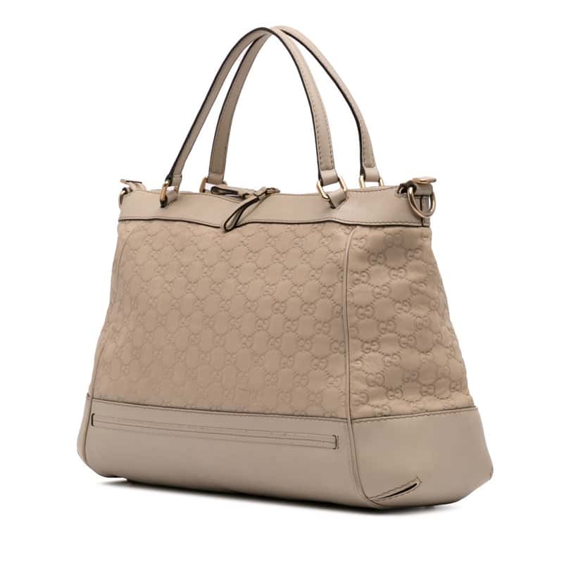 Gucci Guccissima Mayfair Satchel Brown Leather Good condition - Back View