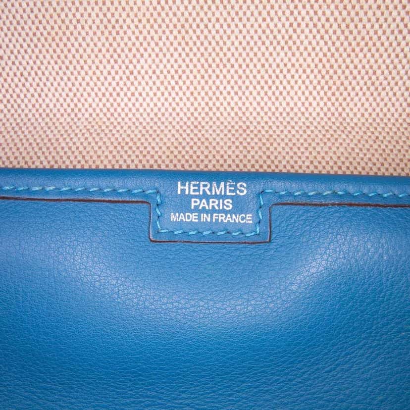 Hermès Swift Jige Elan 29 Blue Leather Good condition - Box View
