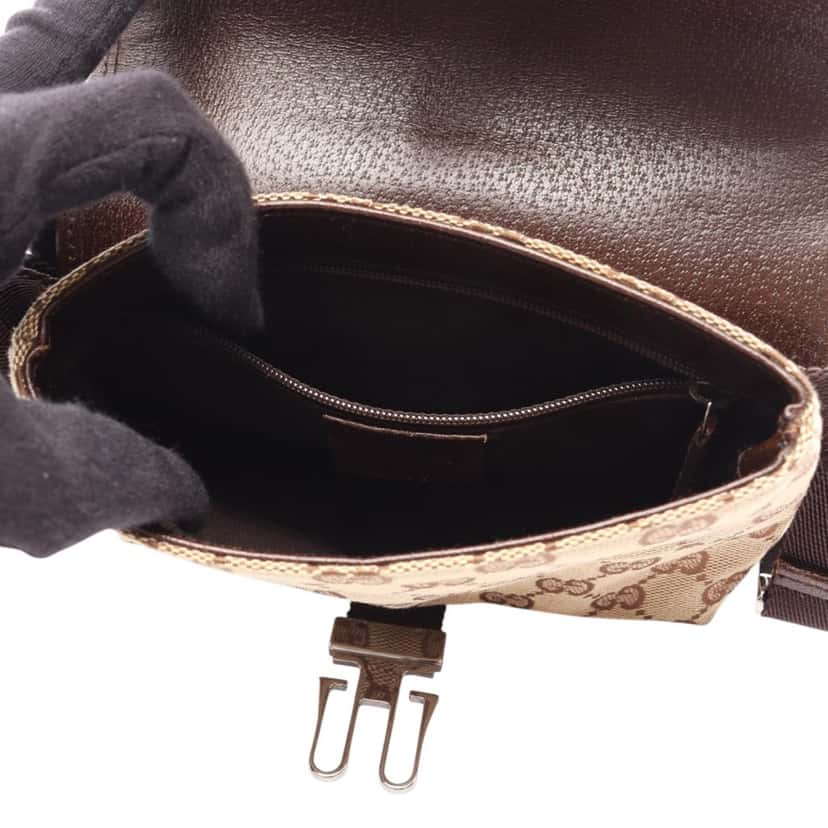 Gucci GG Canvas Belt Bag Brown Canvas Good condition - Inside View