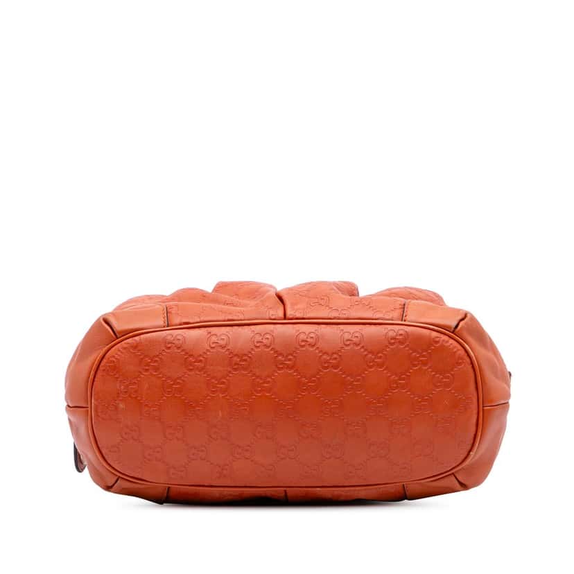 Gucci Guccissima Sukey Satchel Orange Leather Fair condition - Inside View
