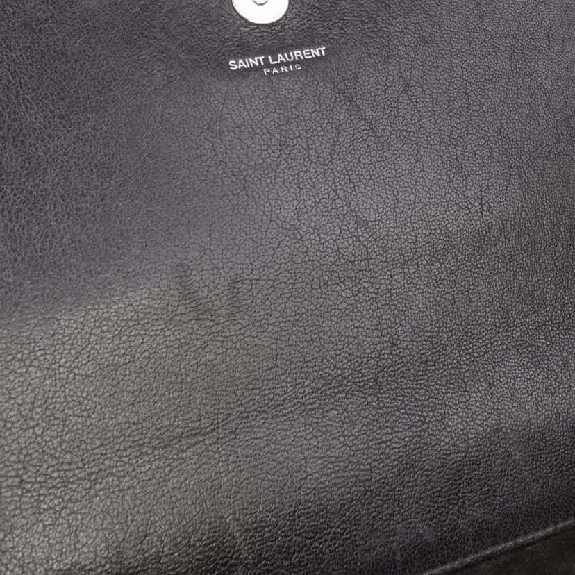 Saint Laurent Leather Star Studded Cassandre Clutch Black Leather Good condition - Box View