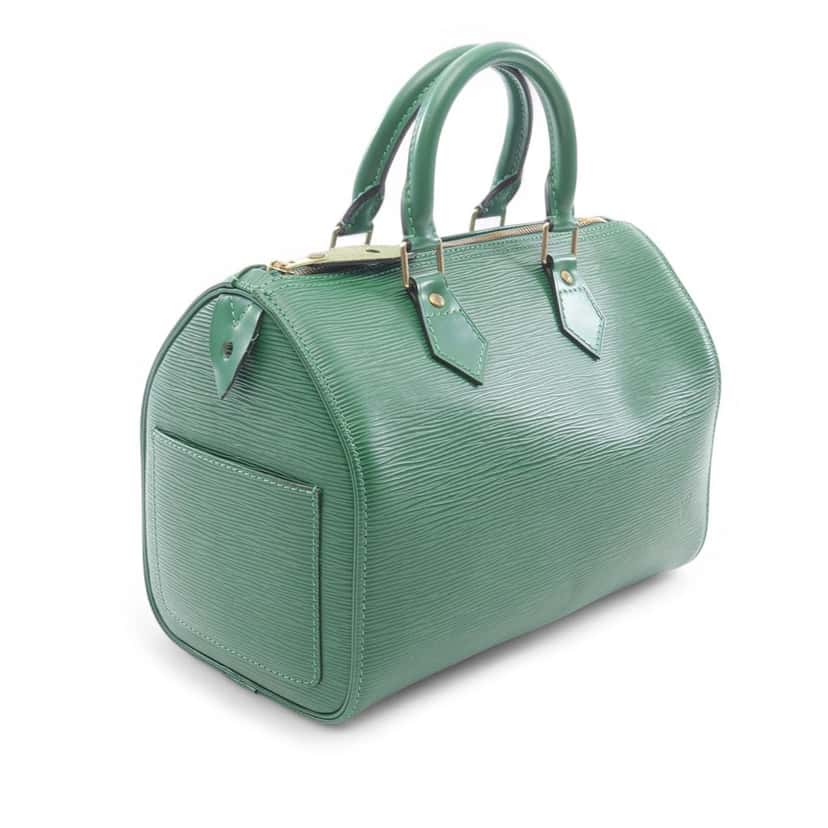 Louis Vuitton Epi Speedy 25 Green Leather Good condition - Back View