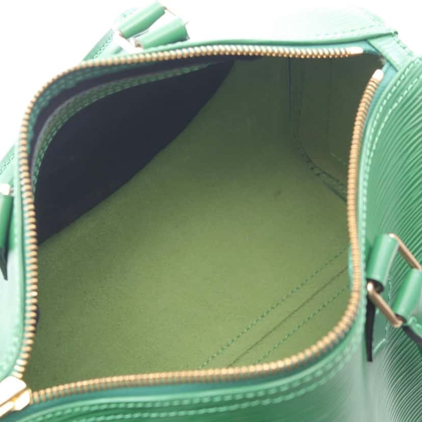Louis Vuitton Epi Speedy 25 Green Leather Good condition - Inside View