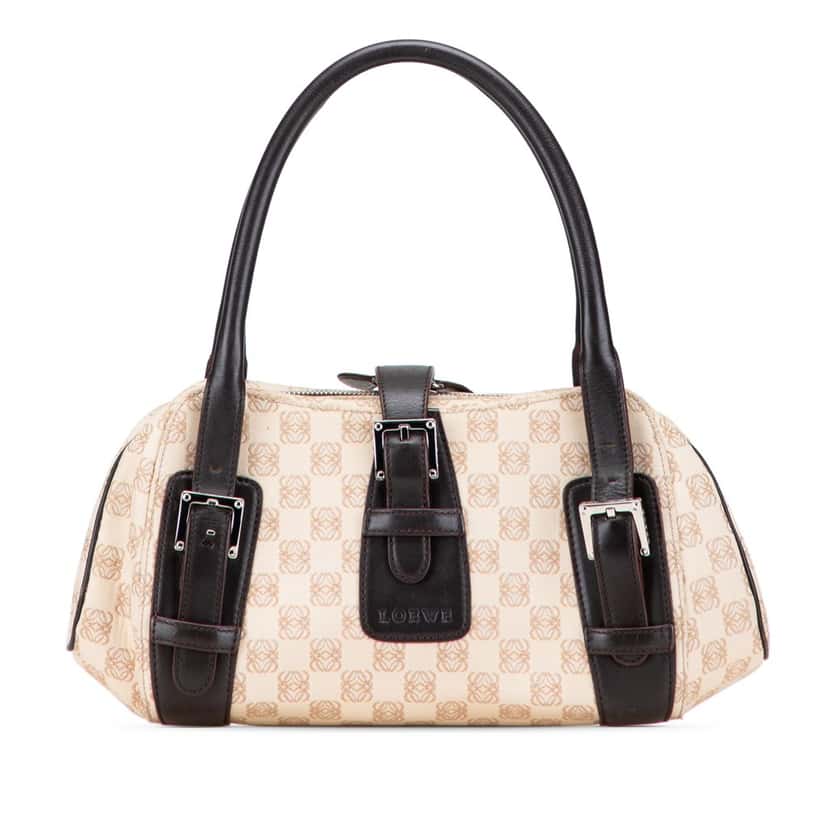 Loewe Anagram Canvas Senda Handbag Brown Canvas Good condition - Front View
