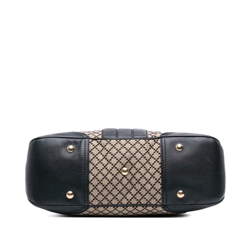 Gucci Diamante Canvas Catherine Dome Satchel Brown Canvas Good condition - Inside View