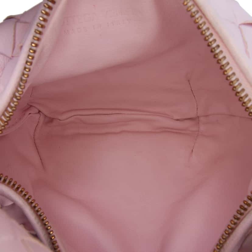 Bottega Veneta Mini Nappa Intrecciato Jodie Pink Leather Good condition - Model View