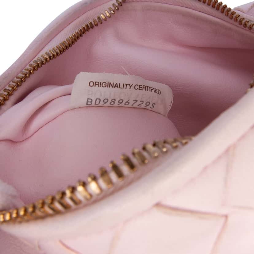 Bottega Veneta Mini Nappa Intrecciato Jodie Pink Leather Good condition - Box View