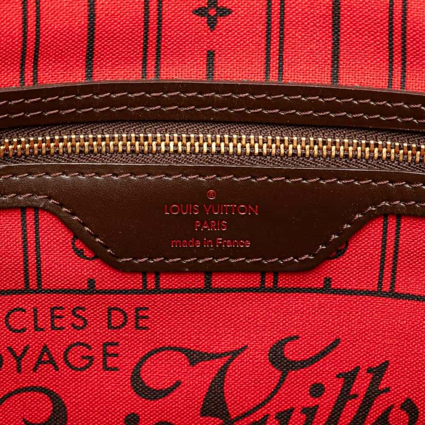 Louis Vuitton Damier Ebene Neverfull PM Brown Canvas Good condition - Box View