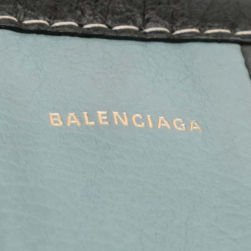 Balenciaga XXS Calfskin Bazar Shopper Satchel Blue Leather Good condition - Box View