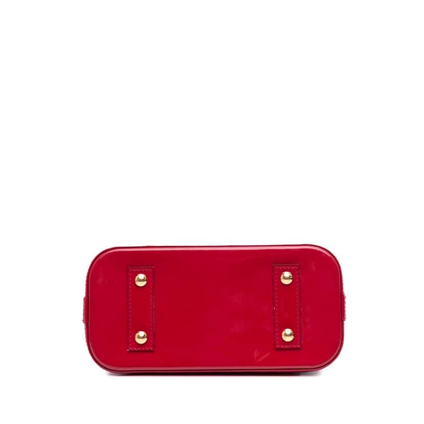 Louis Vuitton Monogram Vernis Alma BB Red Leather Good condition - Inside View