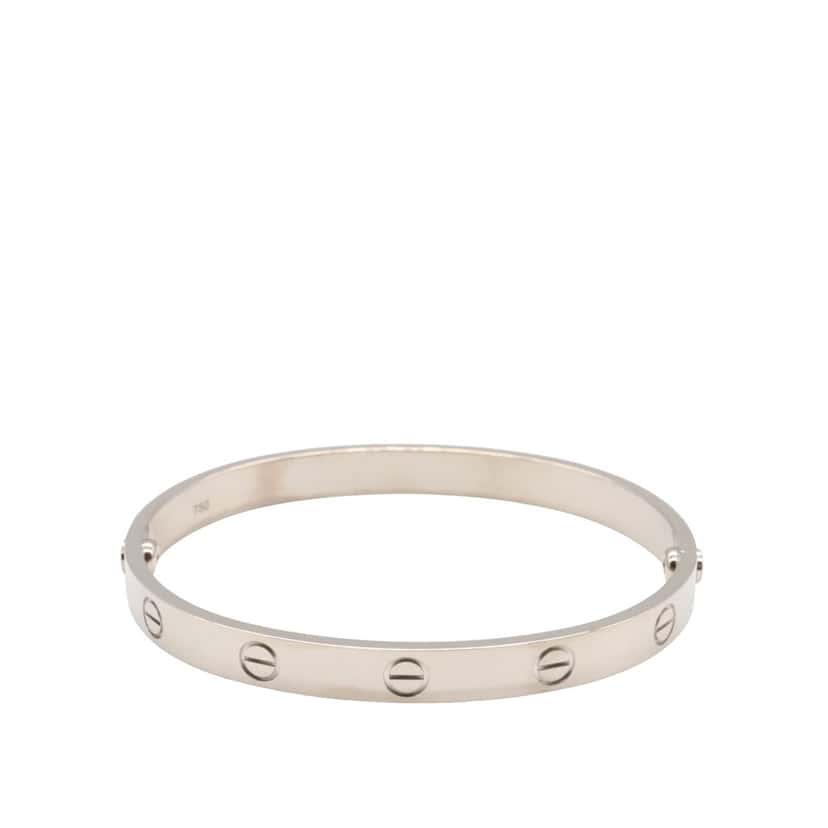 Cartier 18K White Gold Love Bracelet Silver White Gold Good condition - Front View