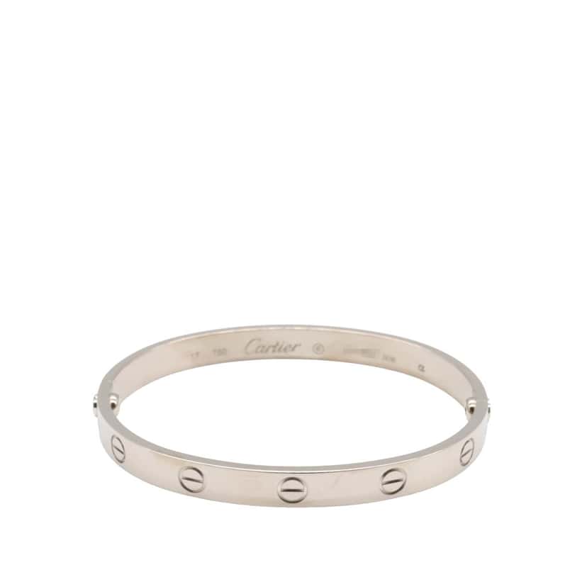 Cartier 18K White Gold Love Bracelet Silver White Gold Good condition - Back View