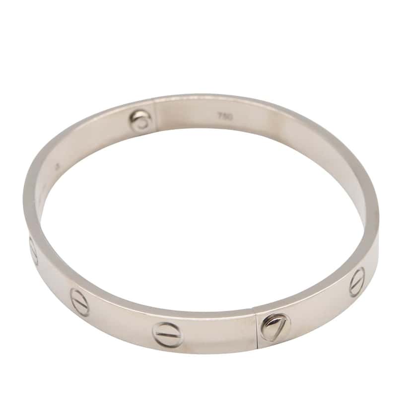 Cartier 18K White Gold Love Bracelet Silver White Gold Good condition - Inside View