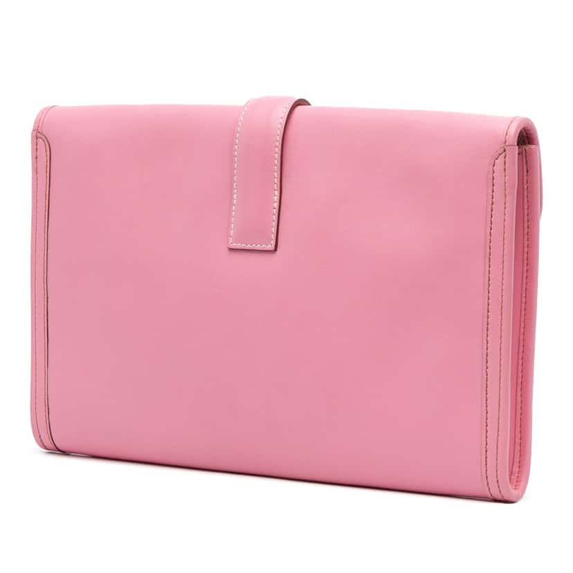 Hermès Swift Jige PM Pink Leather Good condition - Back View