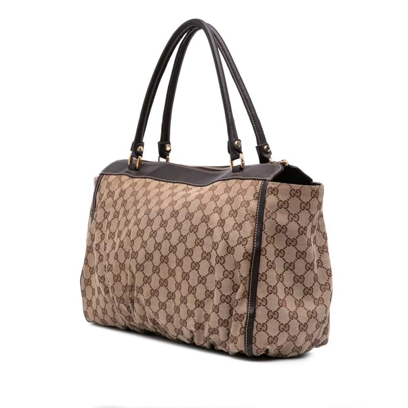 Gucci GG Canvas Abbey D Ring Tote Brown Canvas Good condition - Back View