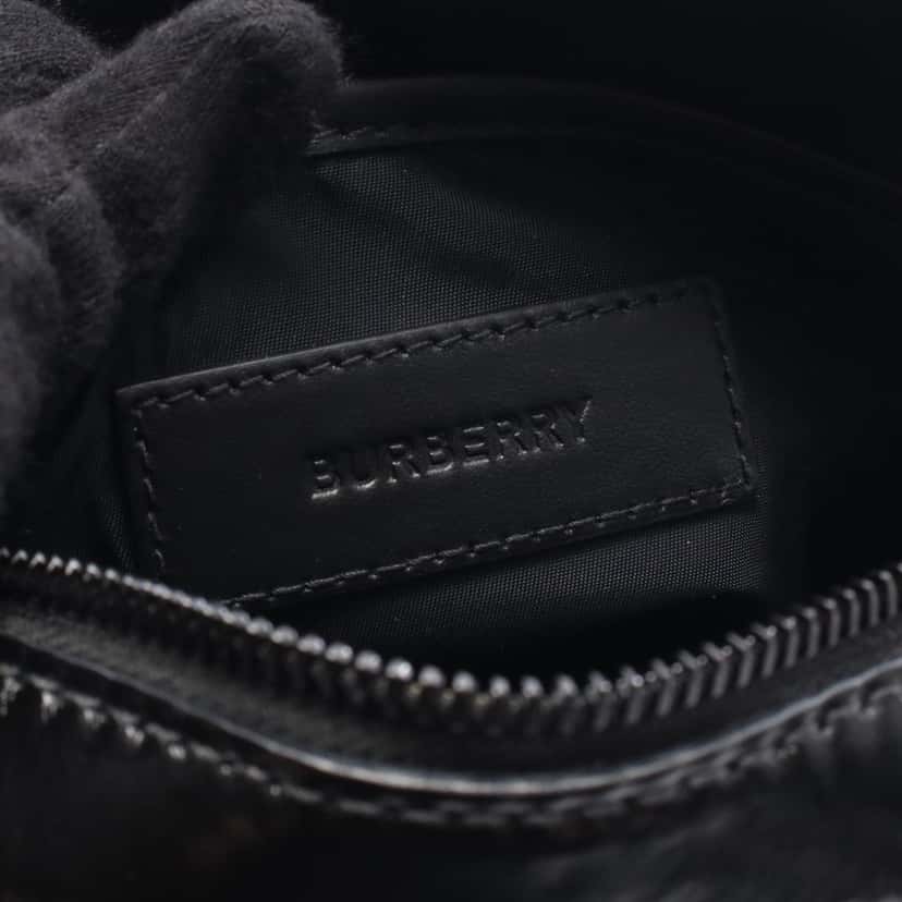 Burberry Coated Canvas Striped Thornton Crossbody Black Canvas Good condition - Model View
