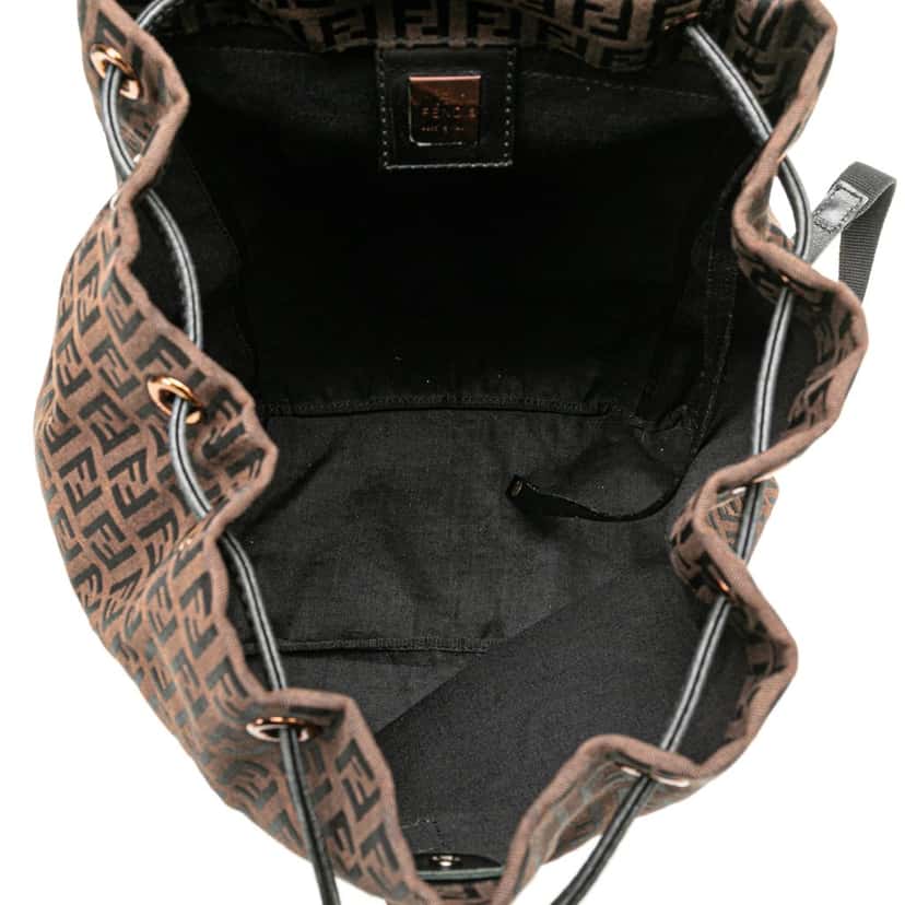 Fendi Zucchino Canvas Backpack Brown Canvas Good condition - Model View