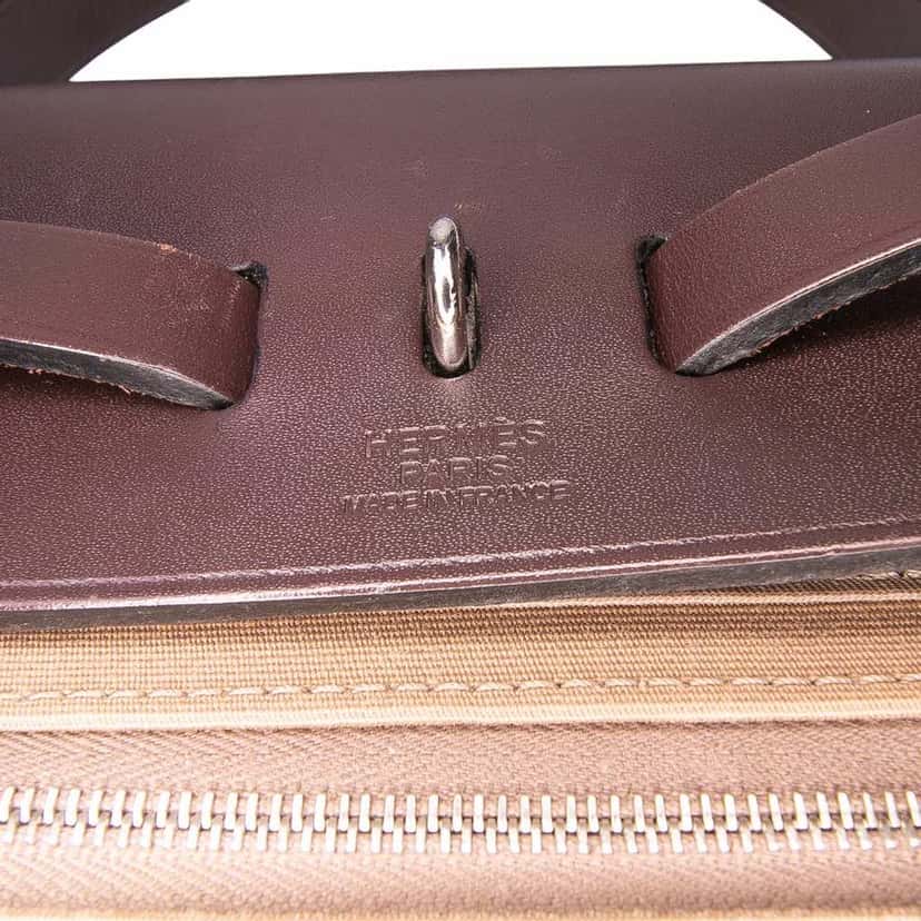 Hermès Toile Herbag Zip 31 Brown Canvas Good condition - Box View