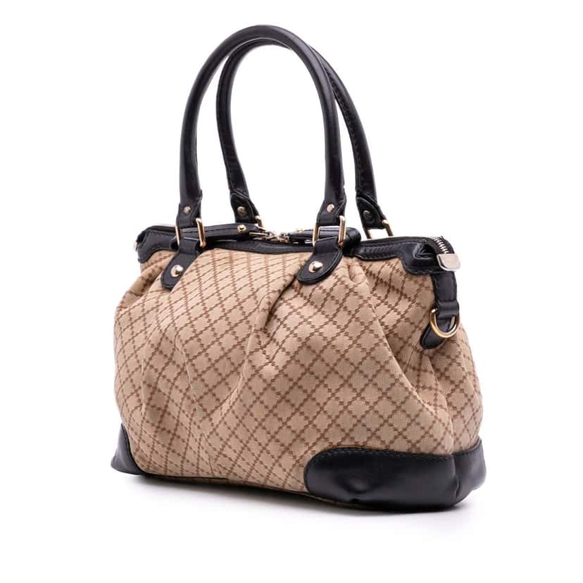 Gucci Diamante Canvas Sukey Satchel Brown Canvas Good condition - Back View