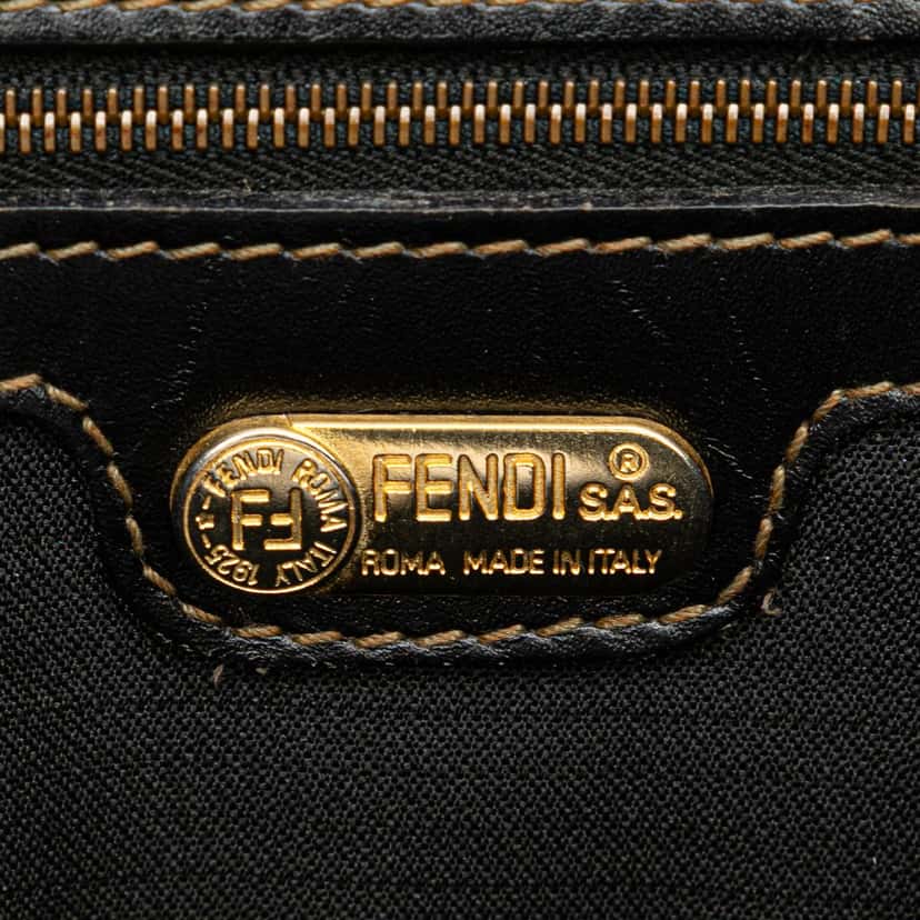 Fendi Pequin Coated Canvas Handbag Brown Canvas Fair condition - Box View