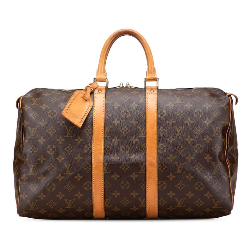 Louis Vuitton Monogram Keepall 45 Brown Canvas Good condition - Front View