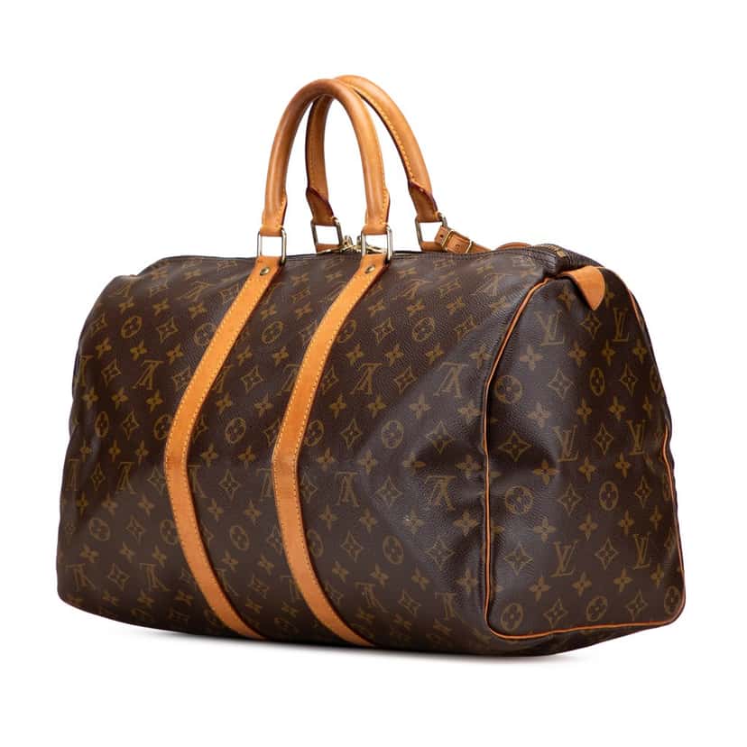 Louis Vuitton Monogram Keepall 45 Brown Canvas Good condition - Back View