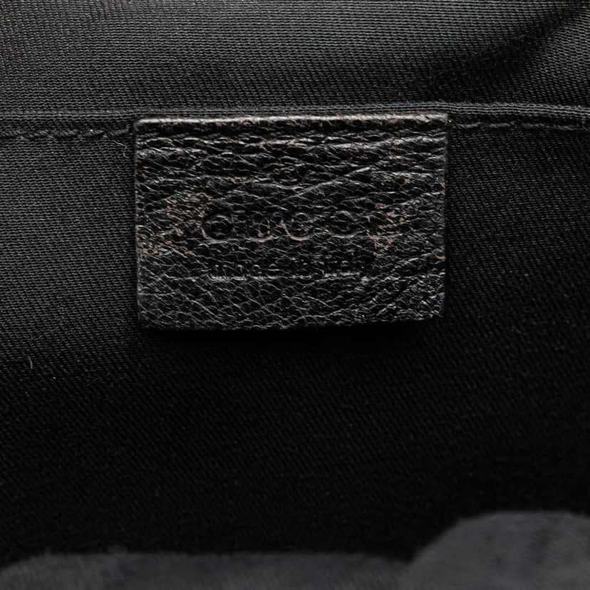 Gucci Studded Calfskin Bamboo Hobo Black Leather Good condition - Box View