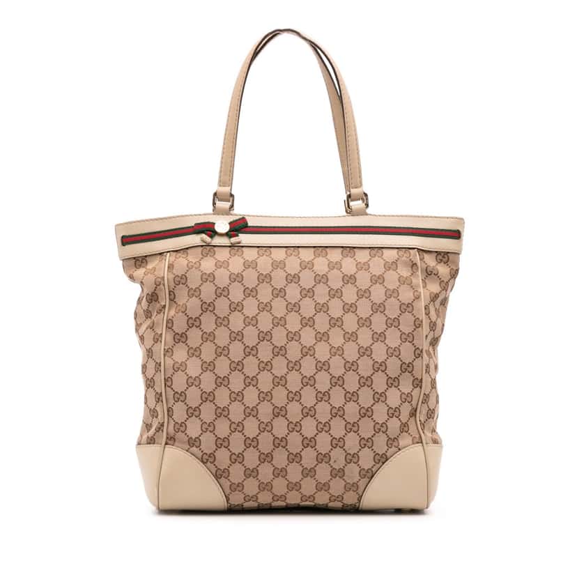 Gucci GG Canvas Mayfair Tote Brown Canvas Good condition - Front View
