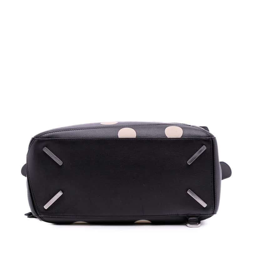Loewe Medium Calfskin Polka Dot Puzzle Satchel Black Leather Good condition - Inside View