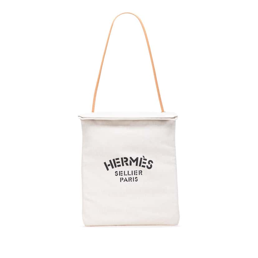 Hermès Toile Aline Grooming Bag GM Brown Canvas Good condition - Front View