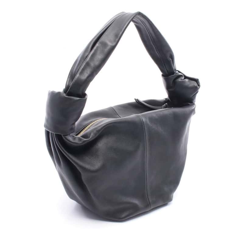 Bottega Veneta Teen Calfskin Double Knot Bag Black Leather Good condition - Back View