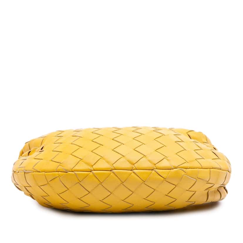 Bottega Veneta Mini Nappa Intrecciato Jodie Yellow Leather Good condition - Inside View