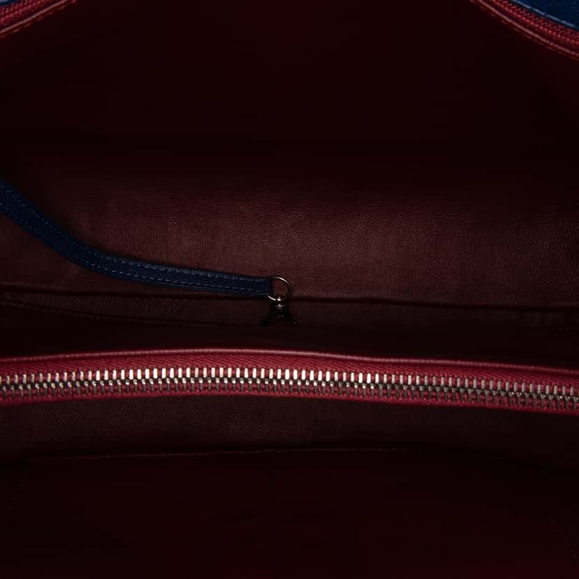 Chanel Large Caviar and Tweed Coco Break Shopping Tote Blue Leather Good condition - Model View