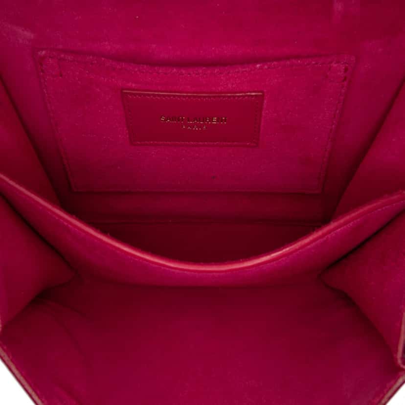 Saint Laurent Mini Smooth Calfskin Chyc Crossbody Pink Leather Good condition - Model View