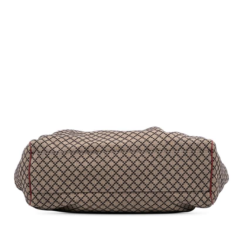 Gucci Large Diamante Canvas Sukey Tote Brown Canvas Good condition - Inside View