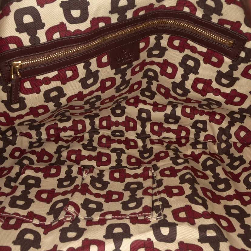 Gucci Large Guccissima Hysteria Satchel Brown Leather Good condition - Model View