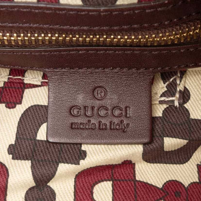Gucci Large Guccissima Hysteria Satchel Brown Leather Good condition - Box View