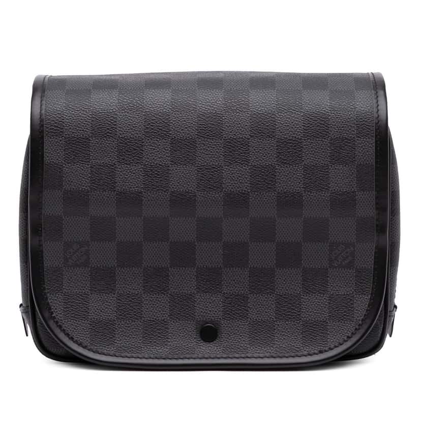 Louis Vuitton Damier Graphite Hanging Toiletry Kit Pouch Black Canvas Good condition - Front View